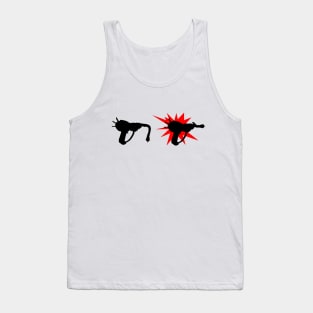 Zombie Pack-a-Punched Ray Gun on Charcoal Tank Top